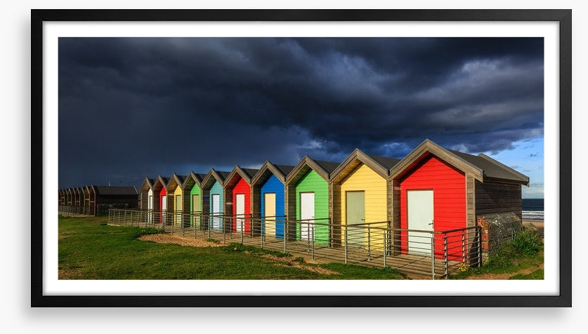 Stormy sky rainbow
