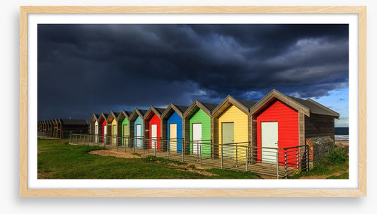 Stormy sky rainbow