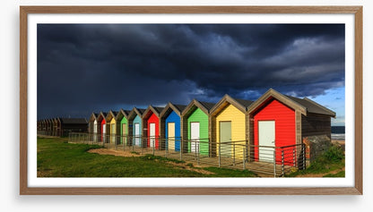 Stormy sky rainbow
