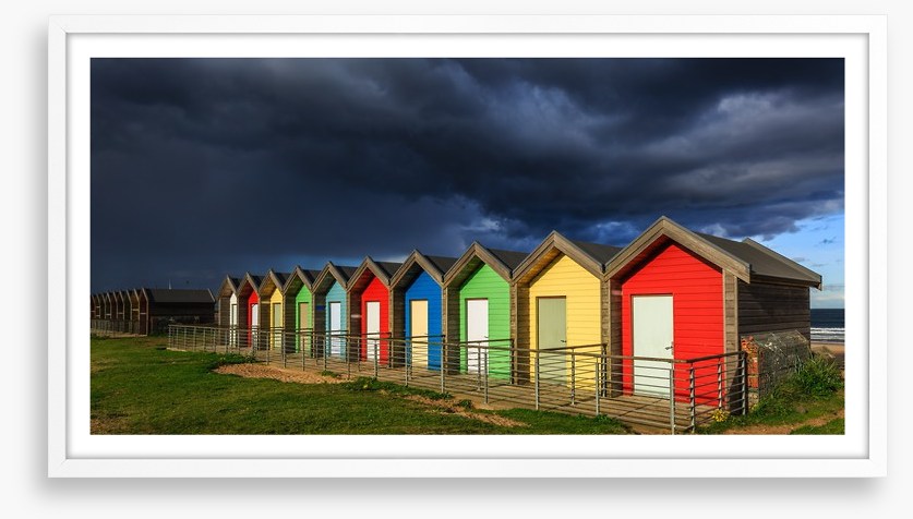 Stormy sky rainbow