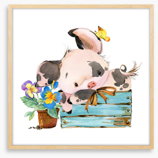 Piglet and pansy 1