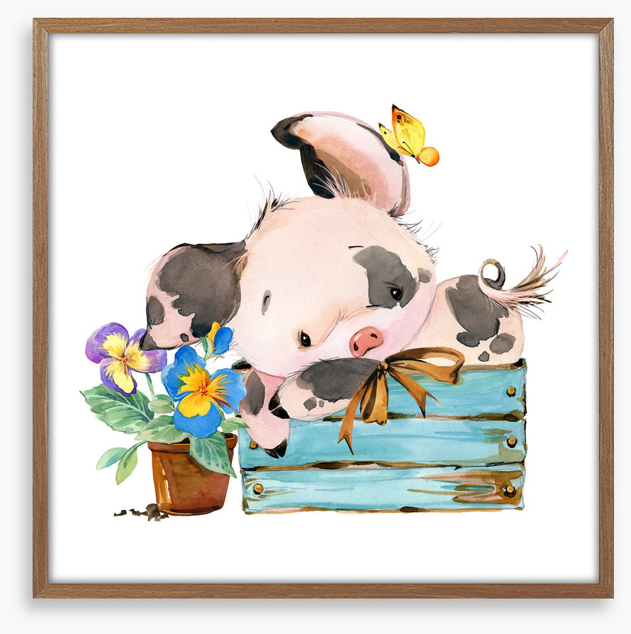 Piglet and pansy 1