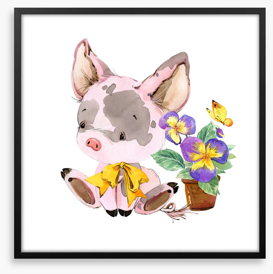 Piglet and pansy 2
