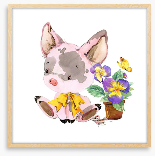 Piglet and pansy 2