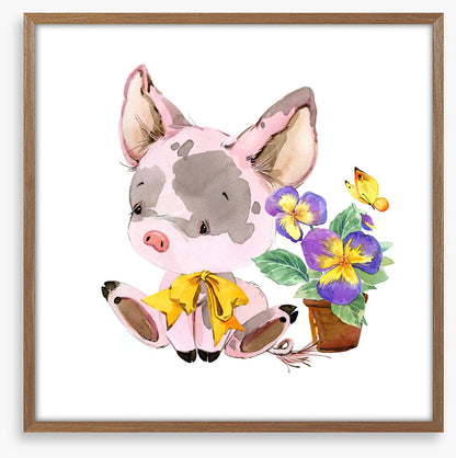 Piglet and pansy 2