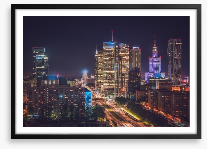 Warsaw night lights