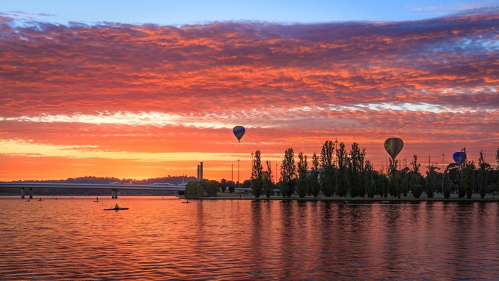 Balloons at sunrise