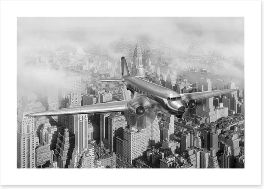 Flying over Manhattan