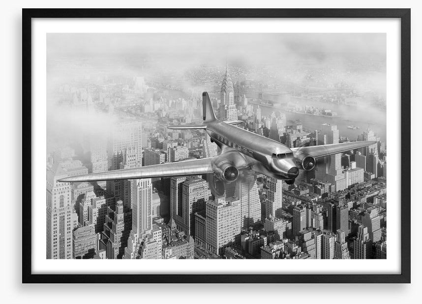 Flying over Manhattan