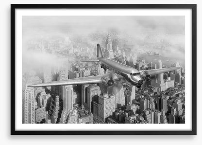 Flying over Manhattan