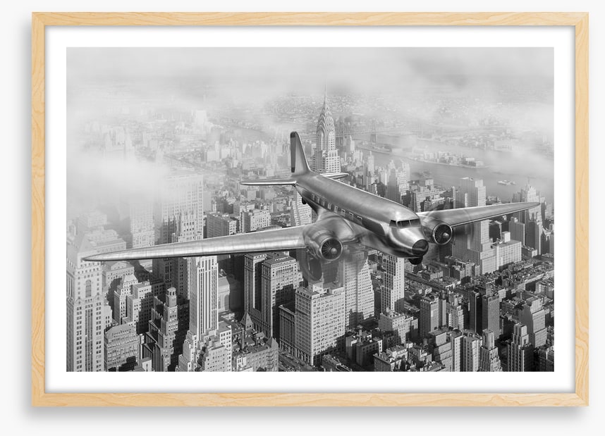 Flying over Manhattan