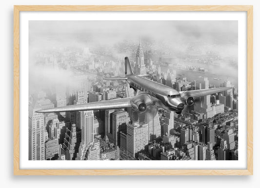 Flying over Manhattan