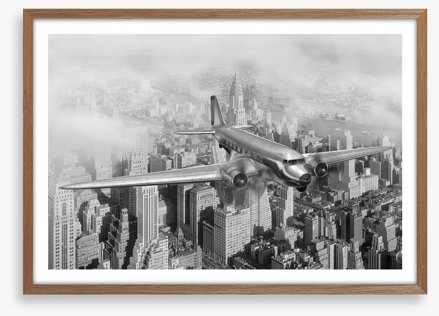 Flying over Manhattan