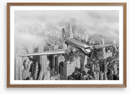 Flying over Manhattan