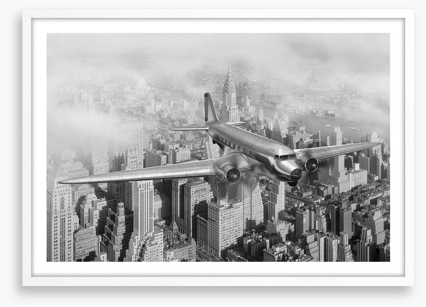 Flying over Manhattan