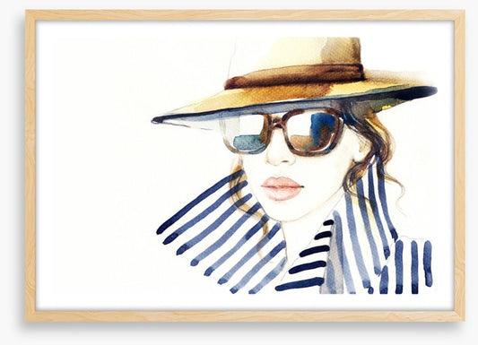 In nautical stripes
