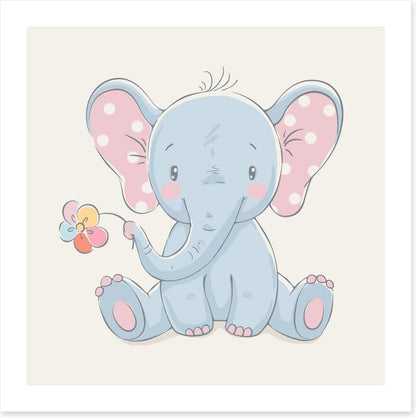 Rainbow flower elephant