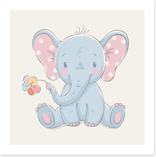 Rainbow flower elephant