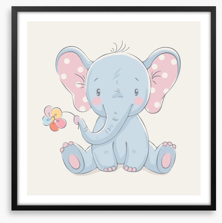Rainbow flower elephant