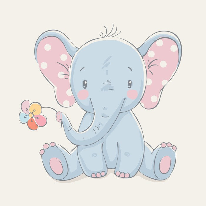 Rainbow flower elephant