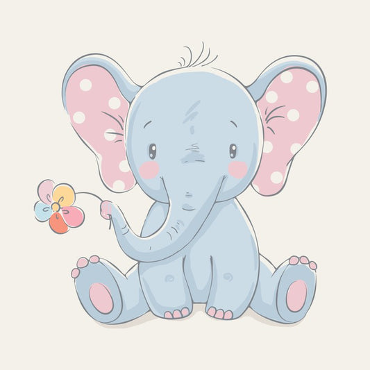 Rainbow flower elephant