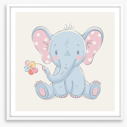 Rainbow flower elephant