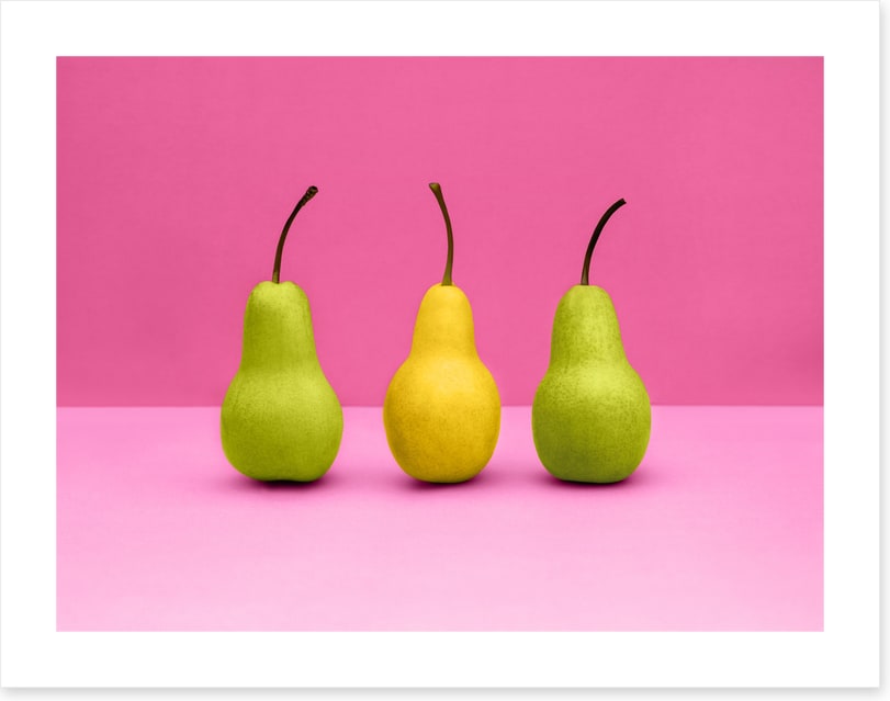 Hot pink pears