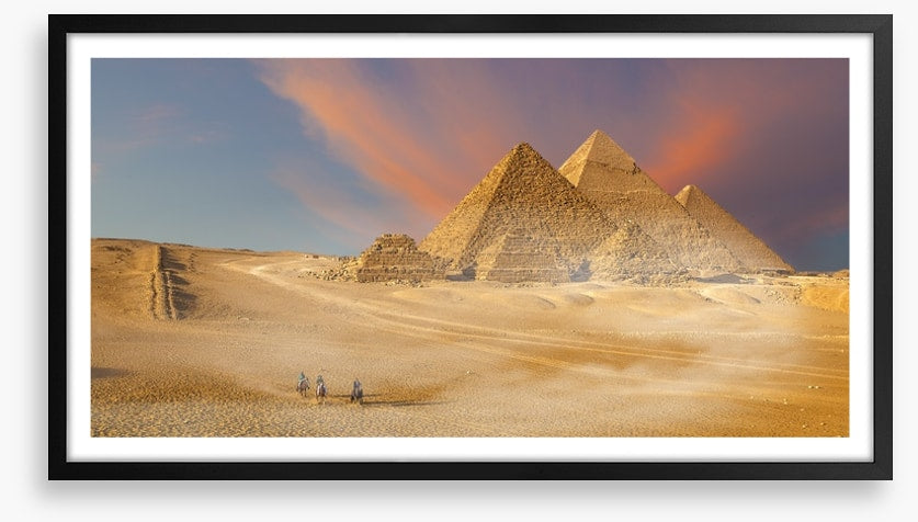 Approaching the pyramids