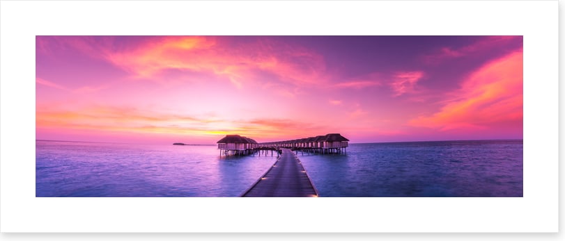 Pink sky panorama