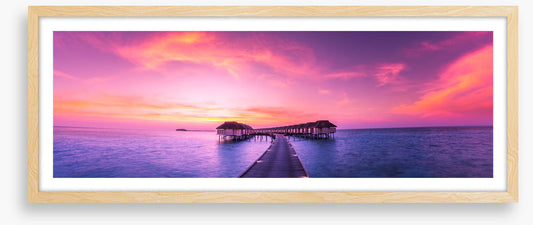 Pink sky panorama