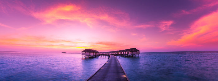 Pink sky panorama
