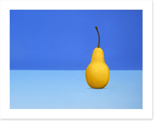 Cool blue pear