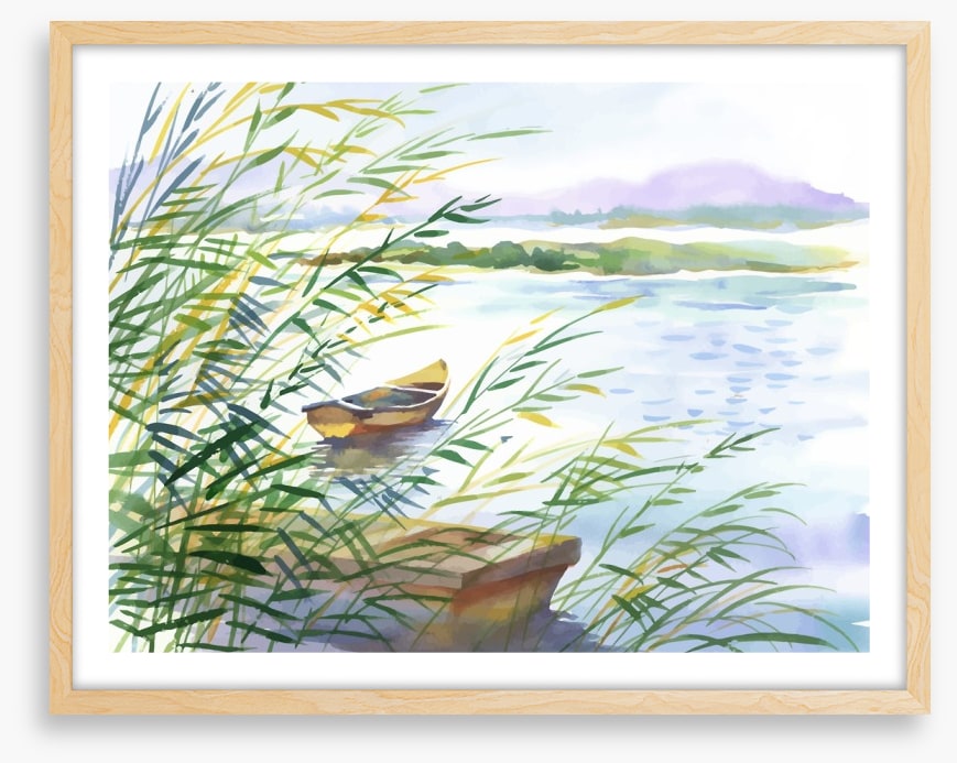 Bobbing behind the reeds