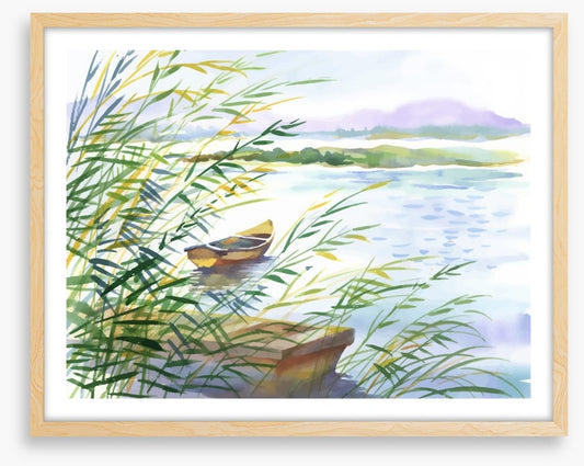 Bobbing behind the reeds