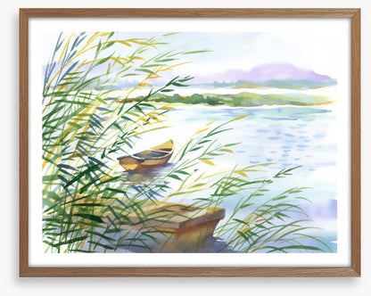 Bobbing behind the reeds