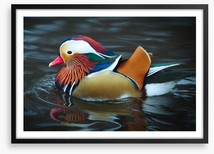 Majestic mandarin duck