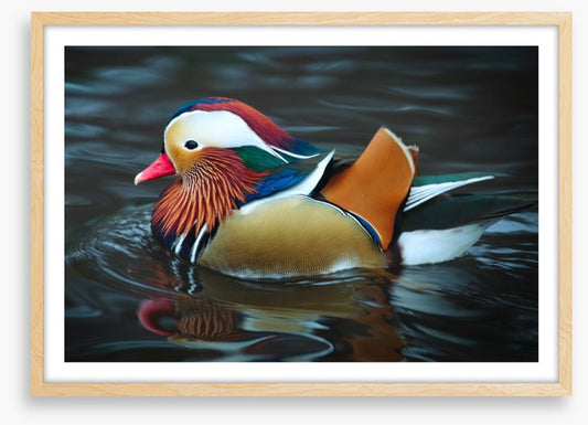 Majestic mandarin duck