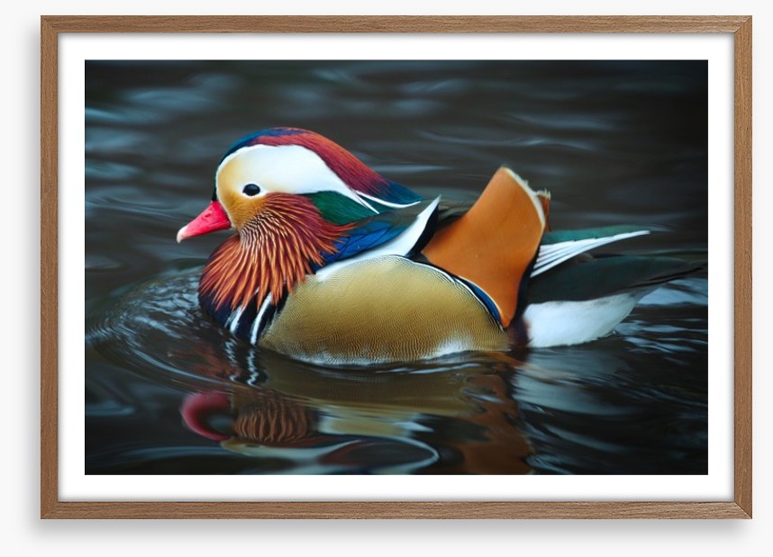 Majestic mandarin duck