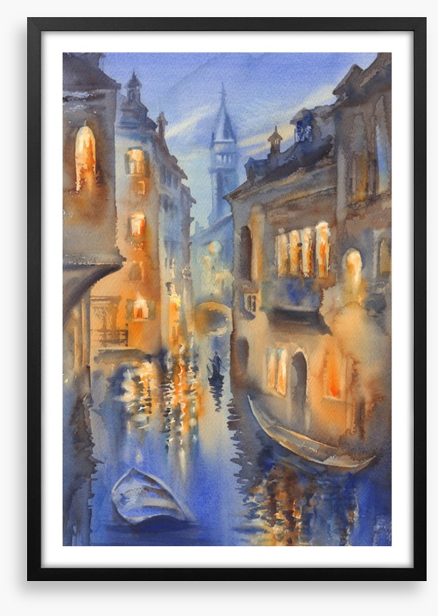 Blue evening gondolas