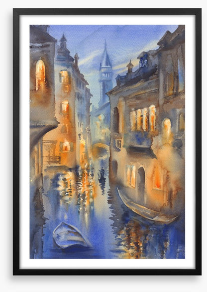 Blue evening gondolas