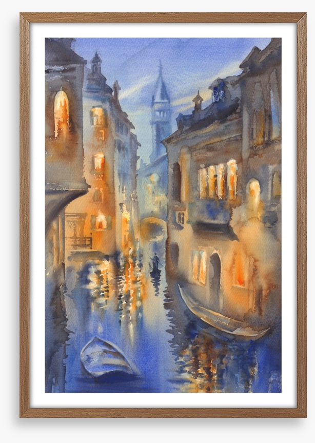 Blue evening gondolas
