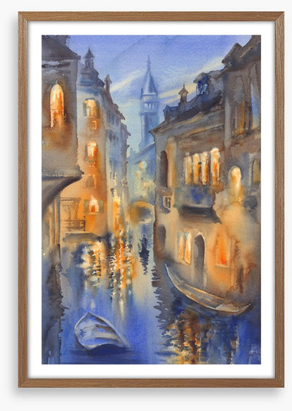 Blue evening gondolas