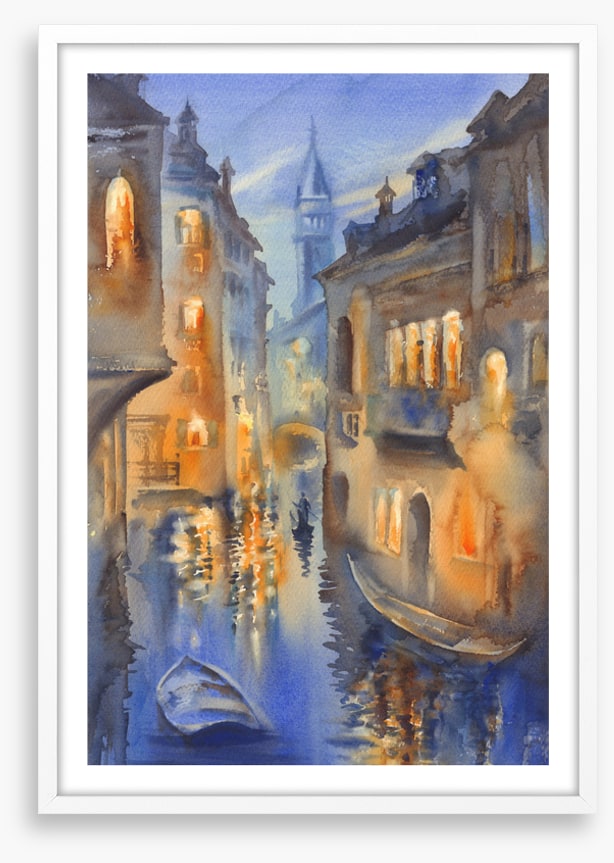 Blue evening gondolas