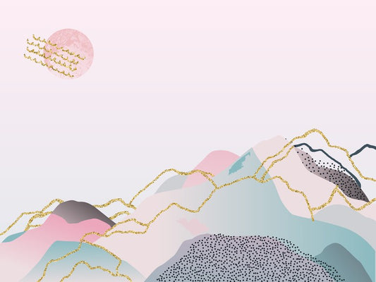 Pink mountain sunrise