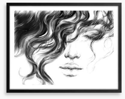 Behind the curls
