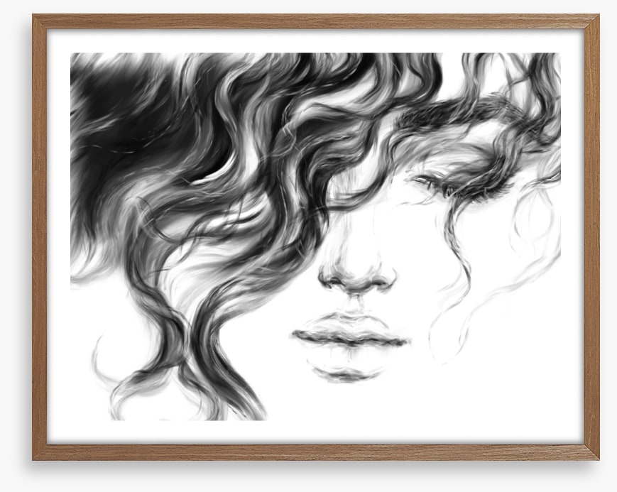 Behind the curls