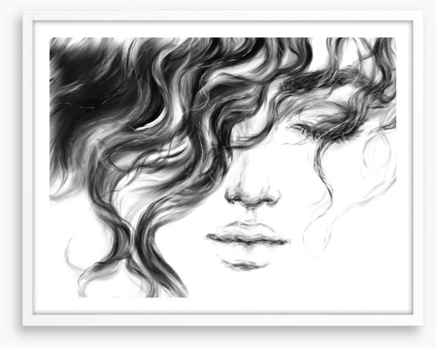 Behind the curls