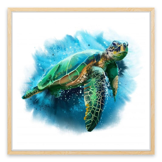 Sea turtle splash