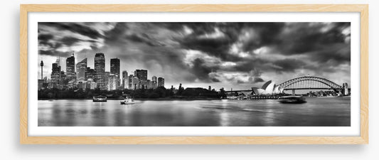 Sydney harbour monochrome