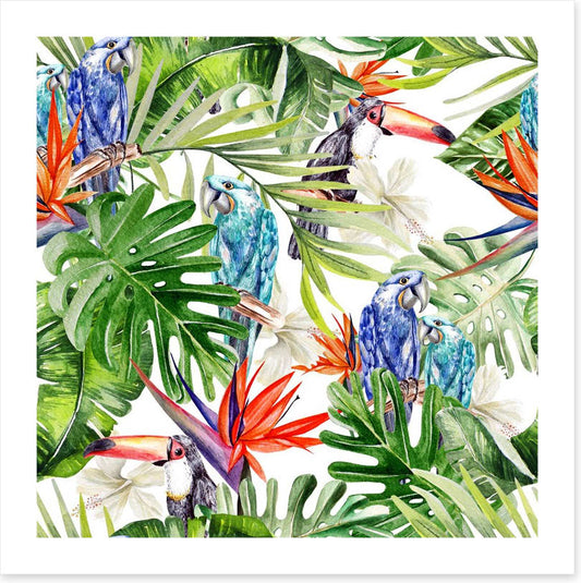 Blue parrot palms
